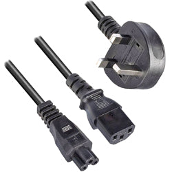 UK Plug to C13 & C5 Splitter Cable