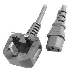 5A UK Plug to C13 Mains Power Lead