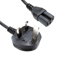 UK Plug to C15 Mains Power Lead