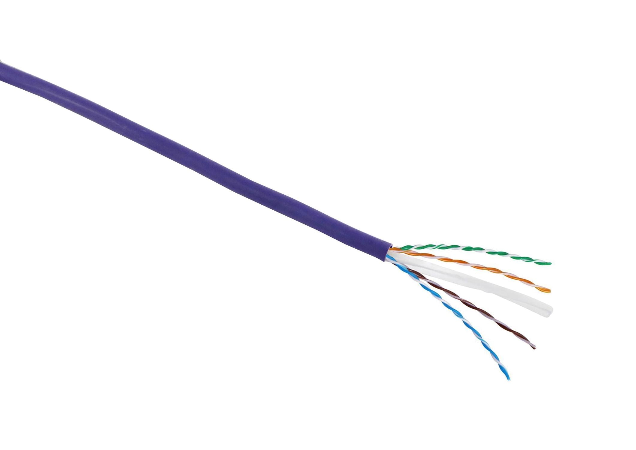Cat6 Cable U/UTP 24AWG Dca LS0H 305m Box - Violet - CommsOnline