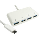 15cm Leaded USB Type C (M) to 4 x USB3.0 Type A (F) Hub - CommsOnline