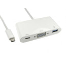 15cm Leaded USB Type C to VGA & USB Adapter with PD Function - CommsOnline