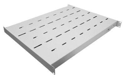 1U 19 inch Heavy Duty Adjustable Rack Mount Shelf(2 part) 350mm - 550mm - CommsOnline