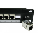 24 Port STP Cat6A Patch Panel - In-line coupler - CommsOnline