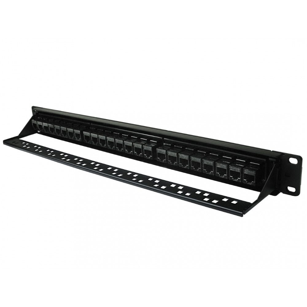 24 Port UTP Cat6 Patch Panel - In-line coupler - CommsOnline