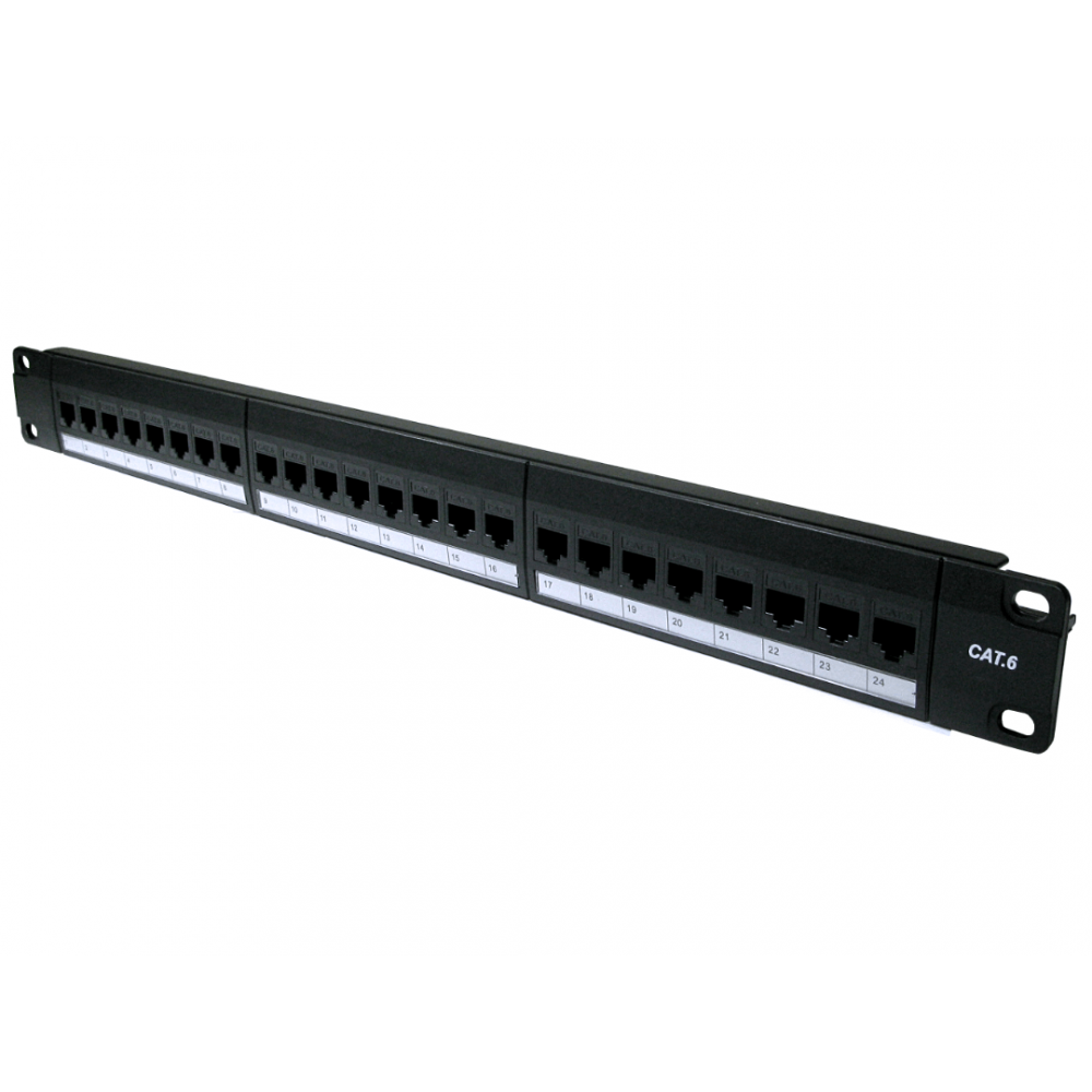 24 Port UTP Cat6 Patch Panel - In-line coupler - CommsOnline