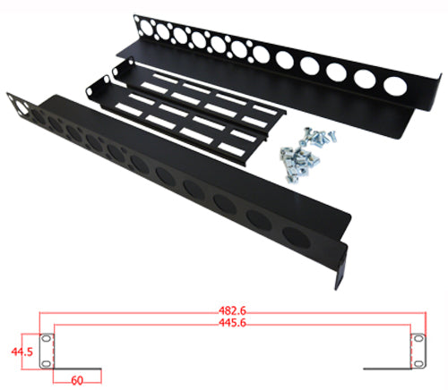 1U 19 inch Universal Server Rack Rails - Adjustable Depth - 450mm to 600mm Fitting - CommsOnline