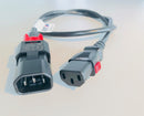 IEC 320 Dual Locking Cable C13-C14 (17 AWG 1mm) - CommsOnline