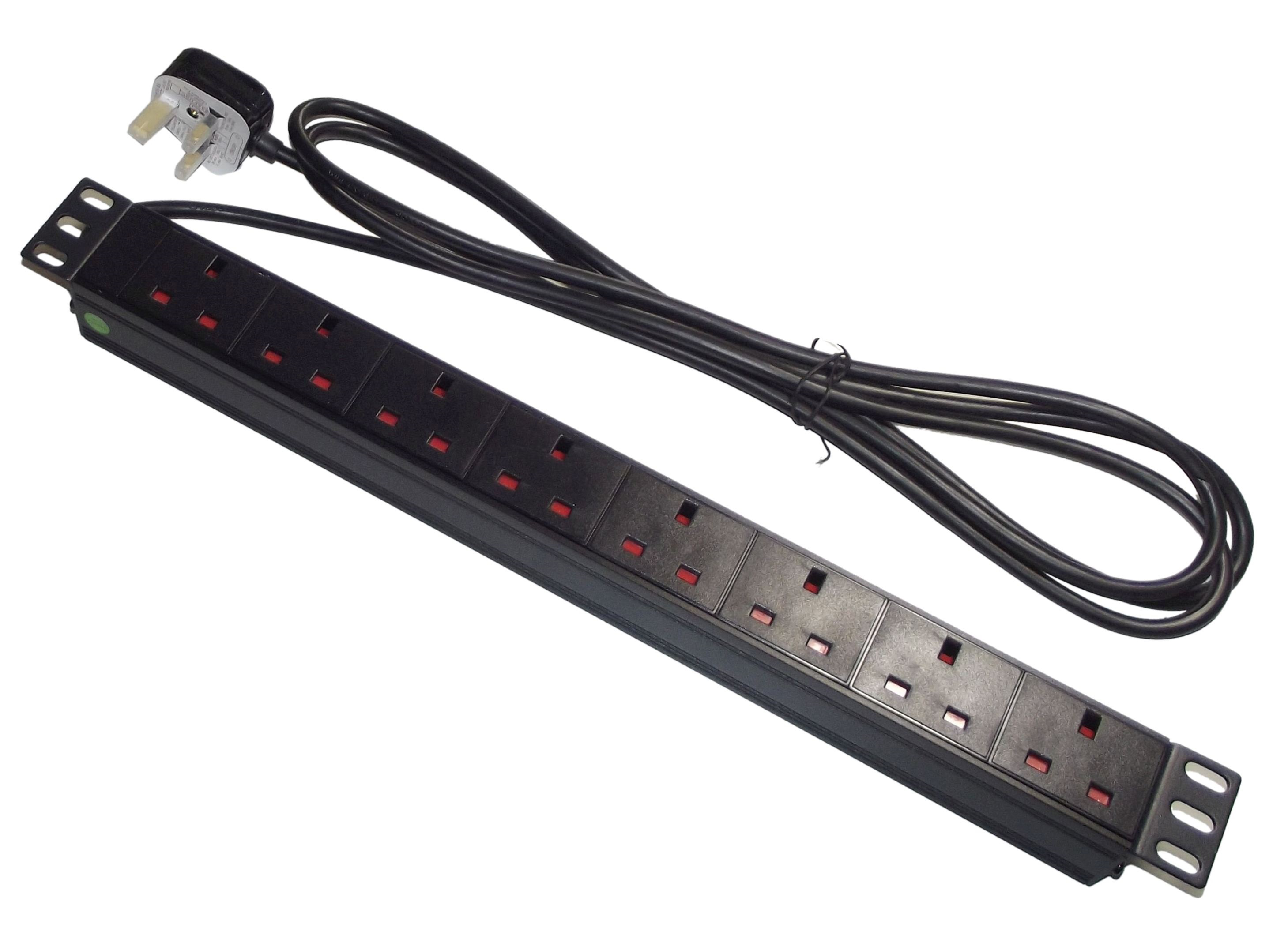 Basic Horizontal UK Socket PDUs - CommsOnline