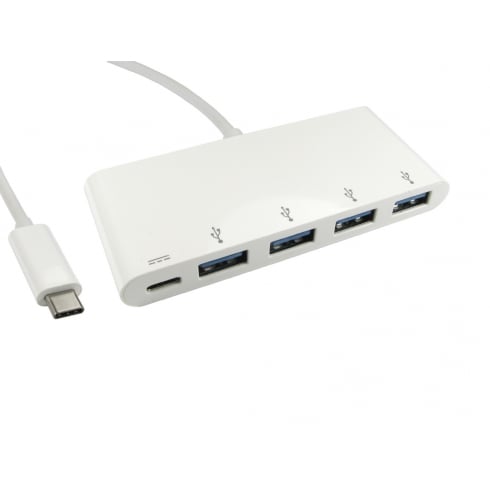 USB Type-C to 4 Port USB Hub with PD Function - CommsOnline