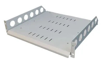 2U 19 Inch Rack Mount Sliding Telescopic Shelf - 400mm Deep