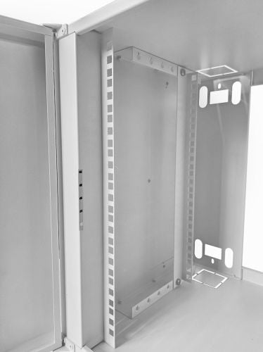 12U 19 inch Data Rack Cabinet - Networking Cabinet - Server Cabinet Fixed Front and Adjustable Rear 19 inch Rails 390mm Deep