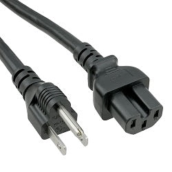US 3 Pin Plug to C15 Mains Power Lead