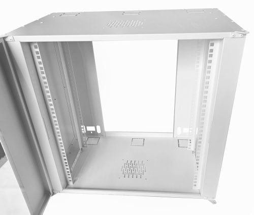 12U 19 inch Data Rack Cabinet - Networking Cabinet - Server Cabinet Fixed Front and Adjustable Rear 19 inch Rails 390mm Deep