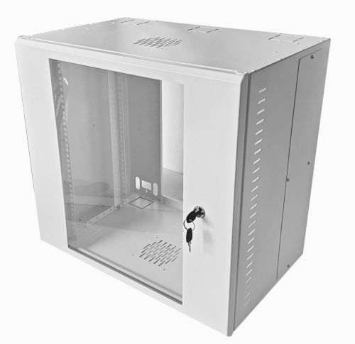 12U 19 inch Data Rack Cabinet - Networking Cabinet - Server Cabinet Fixed Front and Adjustable Rear 19 inch Rails 390mm Deep