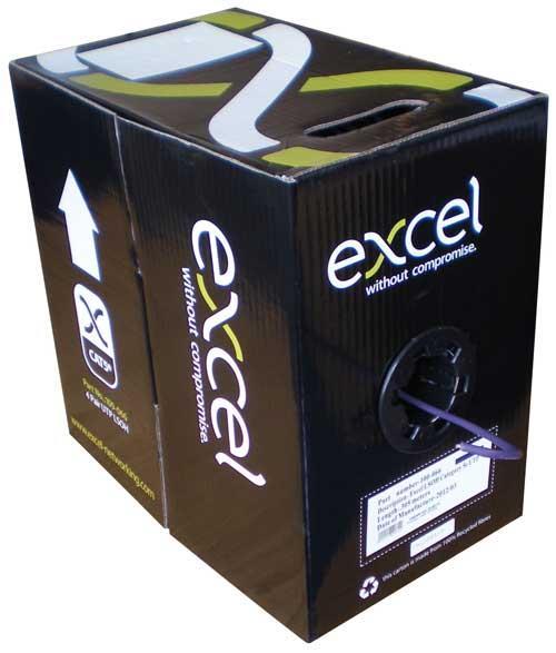 Excel Category 5E Cable F/UTP Dca LS0H 305m Reel - Violet - CommsOnline