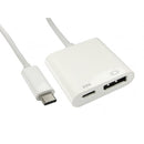15cm Leaded USB Type-C to DisplayPort Adapter with PD Function - CommsOnline