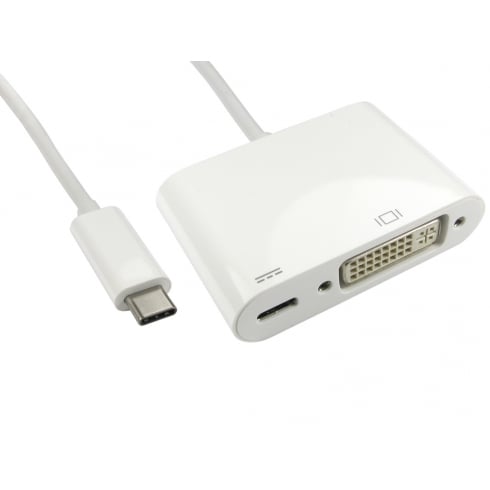 15cm Leaded USB Type-C to DVI Adapter with PD Function - CommsOnline