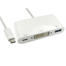 15cm Leaded USB Type-C to DVI & USB Adapter with PD Function - CommsOnline