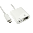 15cm Leaded USB Type-C to Gigabit Ethernet Adapter with PD Function - CommsOnline