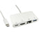 15cm Leaded USB Type-C to HDMI, USB & Gigabit Adapter with PD Function - CommsOnline