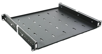 1U 19 inch Rack Mount Sliding Telescopic Shelf - 400mm Deep - CommsOnline