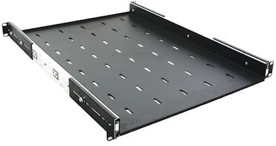 1U 19 inch Rack Mount Sliding Telescopic Shelf - 600mm Deep - CommsOnline