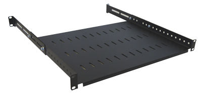 1u 19 inch Adjustable Rack Mount Shelf 350mm to 600mm - CommsOnline