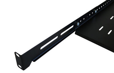 1u 19 inch Adjustable Rack Mount Shelf 350mm to 600mm - CommsOnline