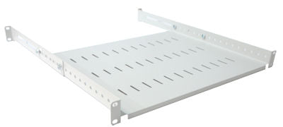 1u 19 inch Adjustable Rack Mount Shelf 350mm to 600mm - CommsOnline