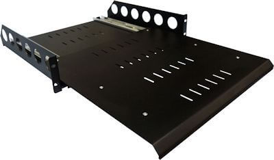 2U 19 inch Rack Mount Sliding Telescopic Shelf - 400mm Deep | CommsOnline