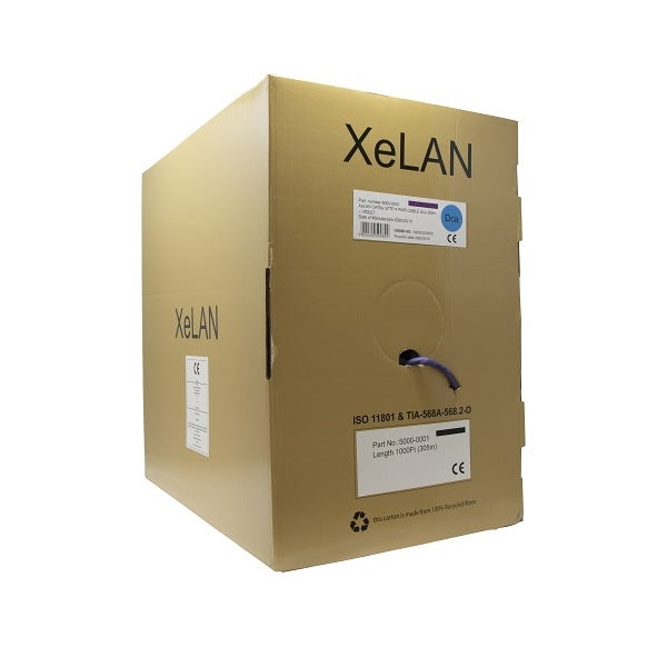 XeLAN CAT6A UTP 4 Pair Cable Dca – Box of 305m - Violet - CommsOnline