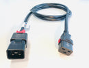 IEC 320 Dual Locking Cable C19-C20 - Black (12 awg 3.3mm2) - CommsOnline