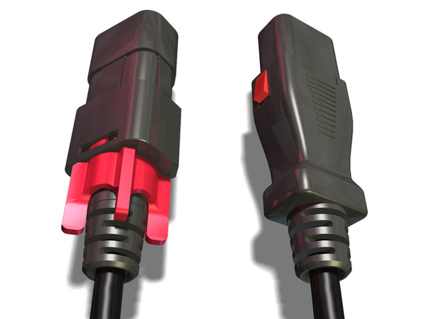 IEC 320 Dual Locking Cable C13-C14 (17 AWG 1mm)