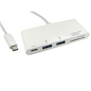 USB Type C to 2 Port USB Hub & Card Reader with PD Function - CommsOnline